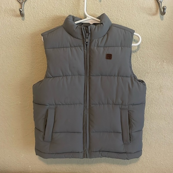 Janie and Jack boys Gray Puffer Vest - Picture 1 of 4